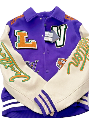 FW22 LOUIS VUITTON MULTI-PATCHES MIXED LEATHER VARSITY BLOUSON