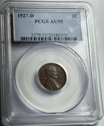 1927-D Wheat Penny PCGS AU55 GREAT Color