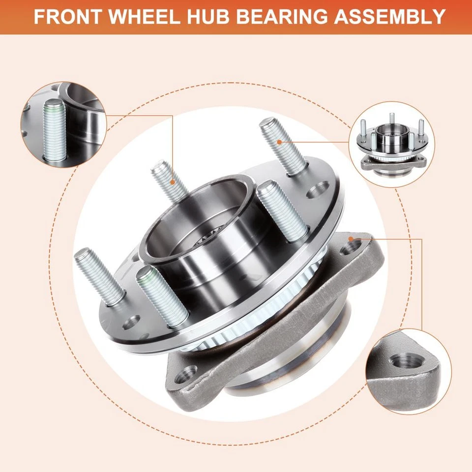 2PCS Front Wheel Hub Bearing For 1991-1997 GMC S15 Jimmy Oldsmobile Bravada - Image 3 of 4