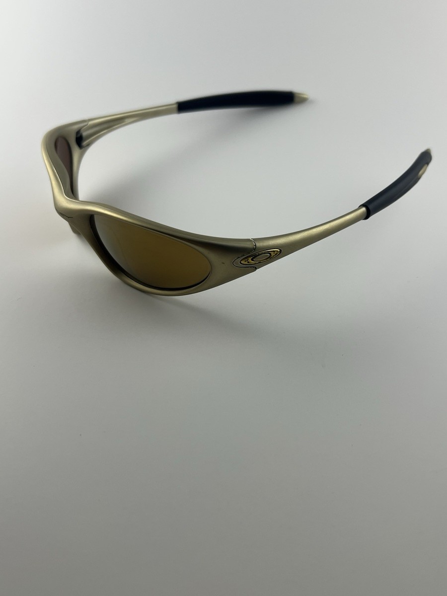 Oakley Minute 1.0 FMJ Platinum Frame Gold Iridium Lens Gold Icons