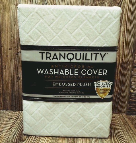 TRANQUILITY Washable Cover Weighted Blanket Ivory 48x72 Embossed… at eBay