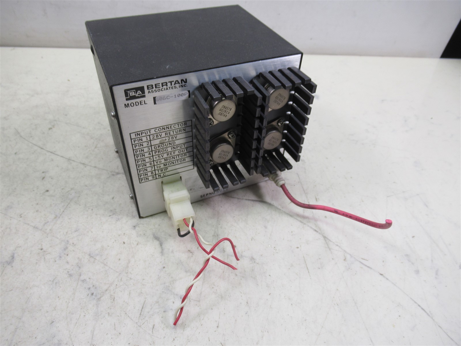 Bertan Associates 606C-100P Modular High Voltage Power Supply Laboratory Use
