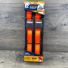 CargoLoc 12ft Extreme Autocam Tie Downs Medium Duty Rubberized Cam 2 Pack