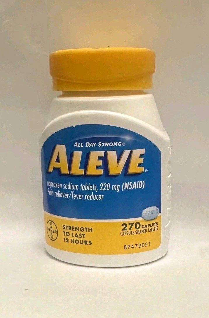 ALEVE PAIN RELIEVER /220MG/270 CAPS/12HR, VALUE SIZE, FREE SHIP!SEALED! LAST 1!
