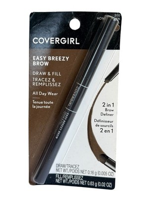 Covergirl Easy Breezy Brow Draw & Fill 2 in 1 Brow Definer 200 Honey Brown New