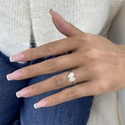 1.2ct Pear & Marquise Anniversary Ring Yellow Gold 14K Labcreated Diamond F/VS — photo 6