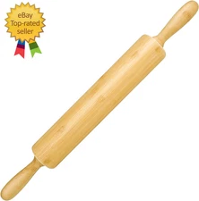 17.5 Inch Wooden Rolling Pin for Baking - Long Dough Roller for All Baking Needs
