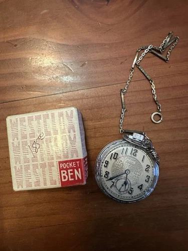 Antique Elgin Pocket Watch 7 Jewel Ticks Briefly