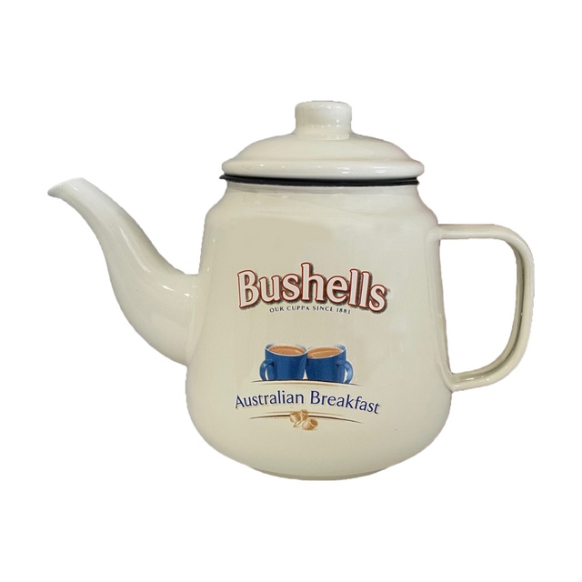 NEW Australian Heritage Icons Bushells Enamel Teapot 1.4L NEW Australian Heritage Icons Bushells Enamel Teapot 1.4L