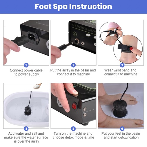 Dual User Foot Bath Spa Machine LCD Ionic Detox Health Care Cleanse Foot Spa - Picture 11 of 11