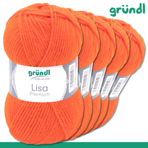 Gründl 5 x 50 g Lisa Premium uni Stricken Häkeln Polyacryl Garn Wolle 35 Farben - Bild 14 von 73