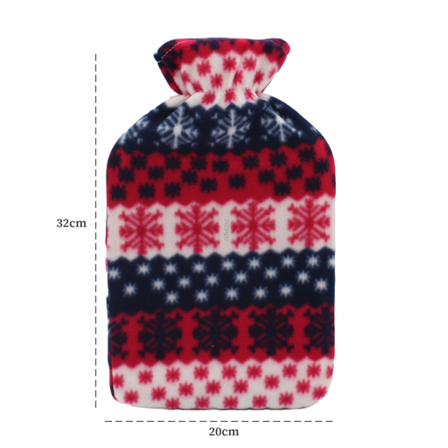 Borraccia Acqua Calda Con Coperchio Pile 2L Check Disegni Polka Calda Gomma Naturale - Foto 6 di 11