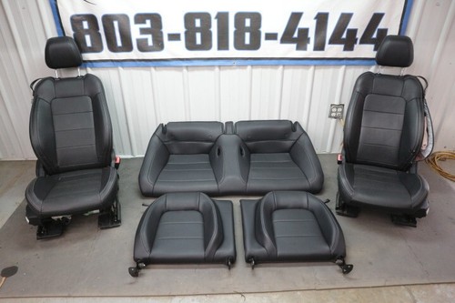 2015-2017 Ford Mustang Black Leather Seat Set OEM