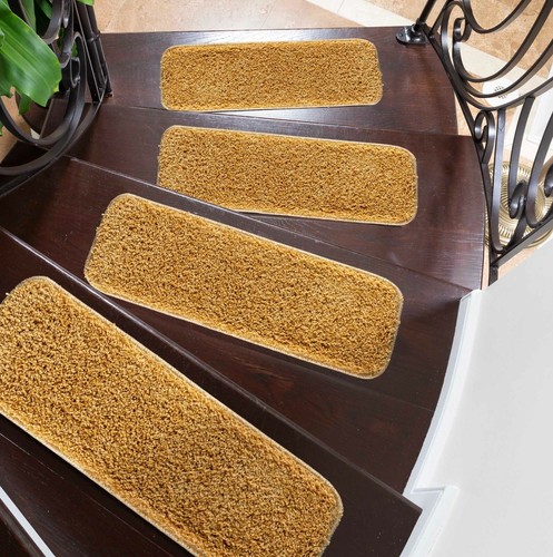 Stair Treads Carpet Mat Non Slip Skid Cleaning Machine Washable, Shaggy 22x67cm - Picture 85 of 88