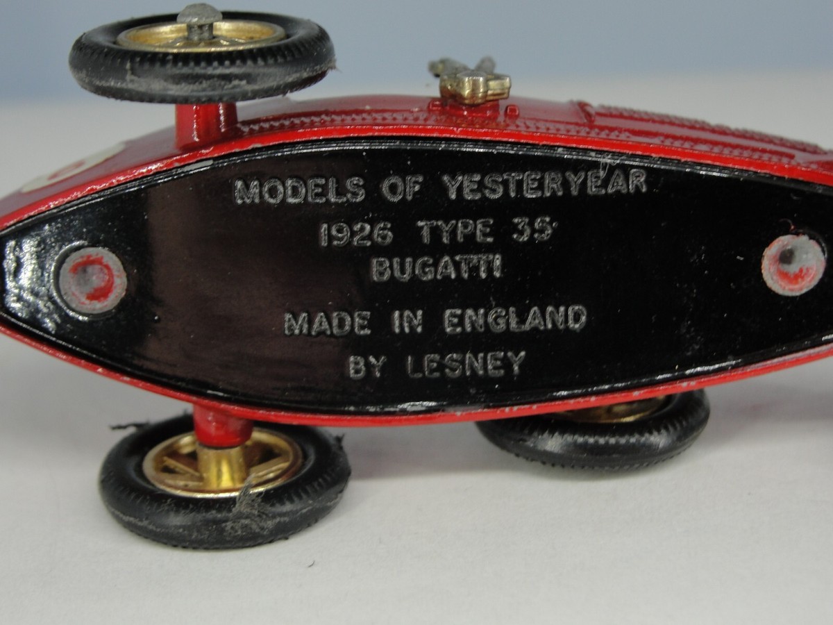 NM/MT Vintage MATCHBOX: 1926 BUGATTI Type 35 Models of