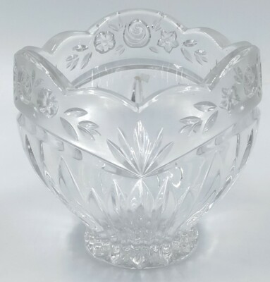 Oneida Southern Garden Potpourri Pressed Glass Bowl AKA Rose Petal Bowl Vintage