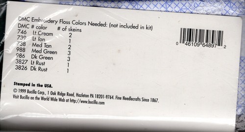 "Magnolia Dresser Scarf" ©1999 Bucilla Special Edition Stamped Linens 64897 NEW! - Picture 3 of 4