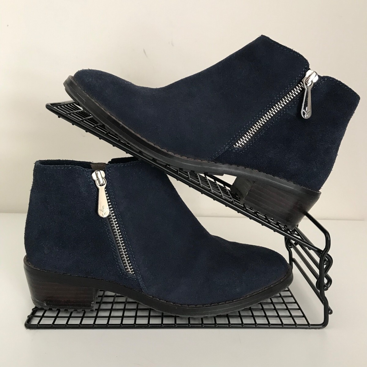 EMU Australia Navy Blue Suede Ankle Boots UK – Booties UK - Main Image