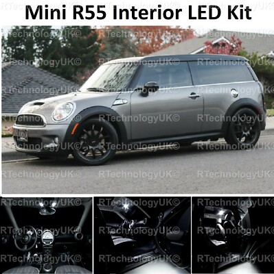 Premium Mini Cooper S Jcw Clubman R55 Interior White Full Upgrade Led Light Kit Ebay