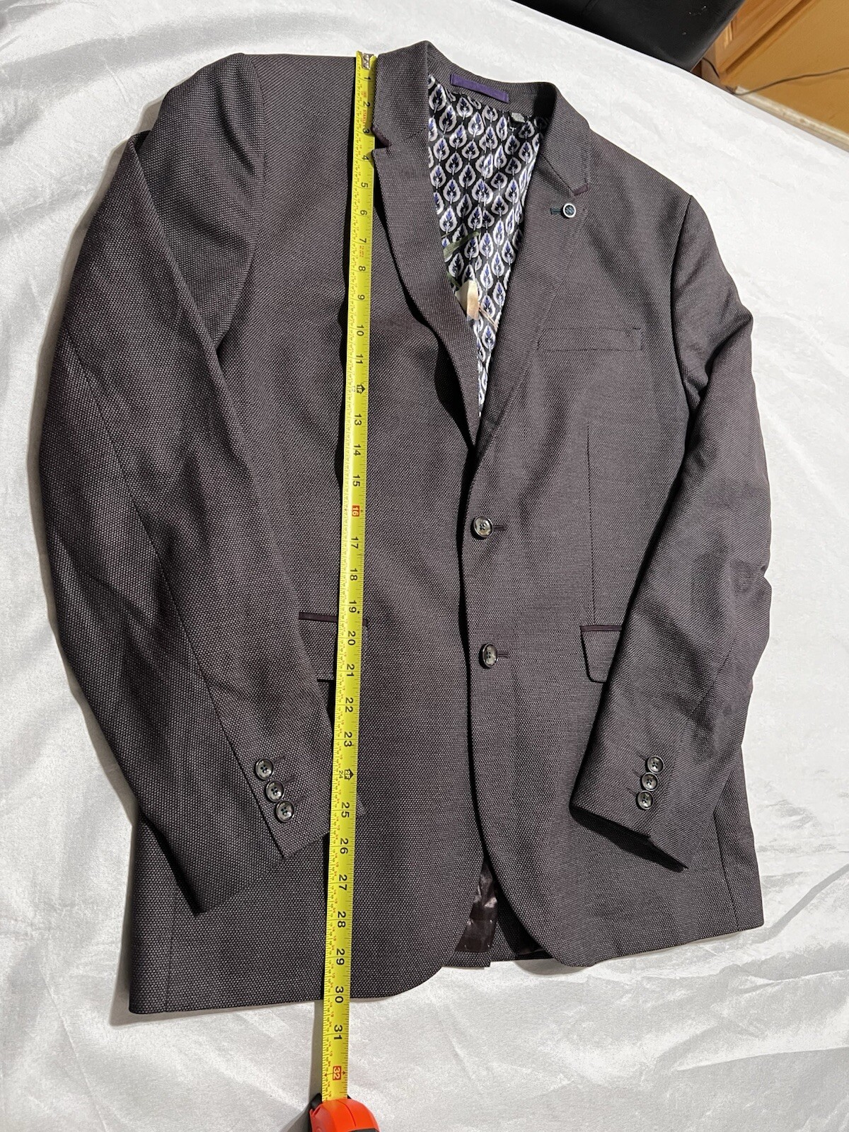Ted Baker Polyester Blend Blazer Jacket Dark Gray… - image 11