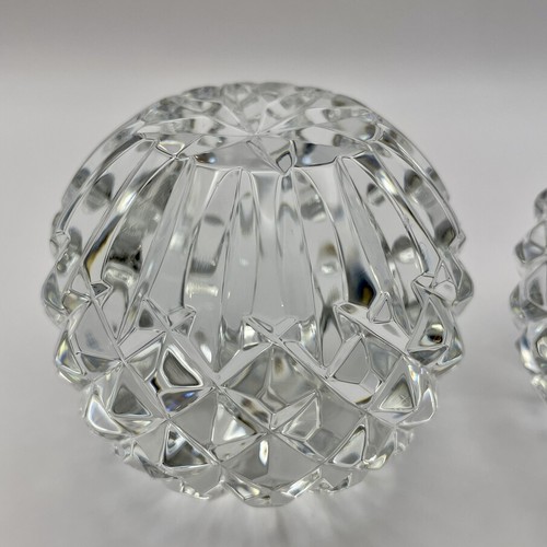 "Juego de 2 bolas de nieve orbe vintage de 3"" con candelabro de cristal Waterford Lismore" - Imagen 8 de 13