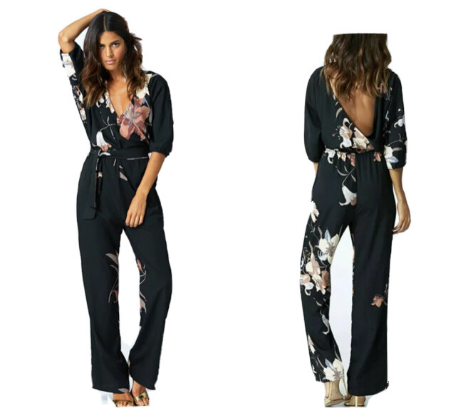 Mono Fred Leopardo Bailarín Seda S Negro Floral Manga Kimono 8 10 Reino Unido Verano