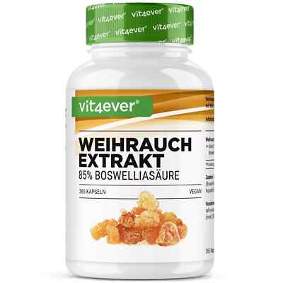 Weihrauch 365 Kapseln (vegan) - mit 1000 mg pro Tag 85% Boswelliasäure 