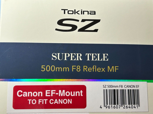 *UNUSED BOX* TOKINA SZ Super Tele 500mm F8 Reflex MF Lens CANON EF From JAPAN - Picture 3 of 11