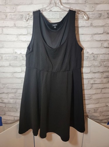 Torrid Sun Dress Size 1 (1XL) Ruched Bust Black 100% Rayon Sleeveless