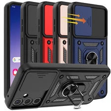 For Samsung Galaxy S24 Ultra Plus Ultra Slim Cased Ring Mount Slide Camera Lens