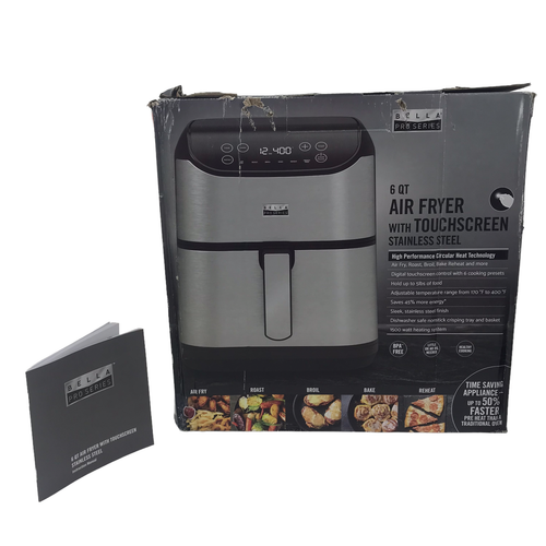 Bella Pro Series 6qt Digital Air Fryer w/h Stainless Steel Finish