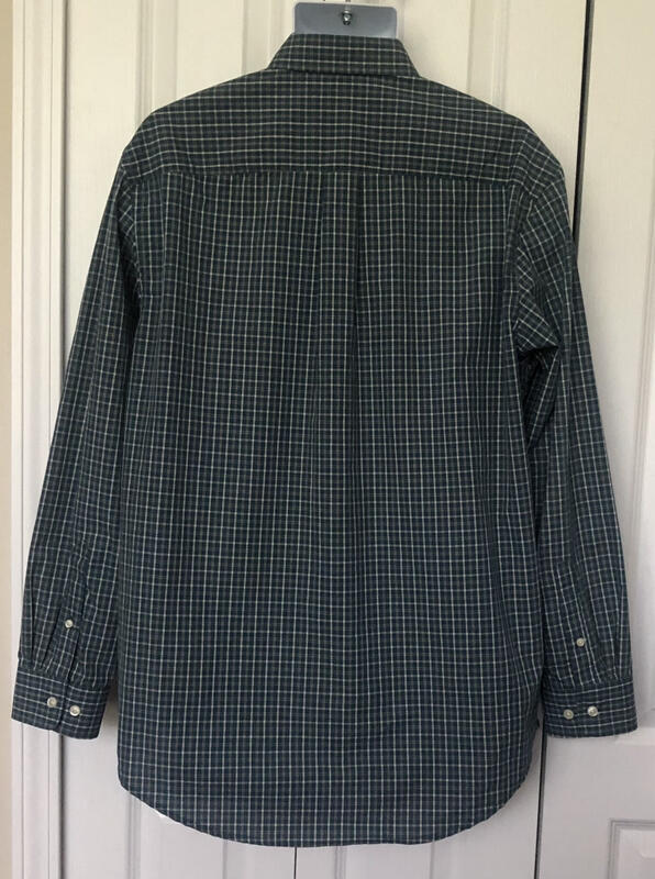 ARROW  EUC Button-down Blue White Navy Beige Plai… - image 4