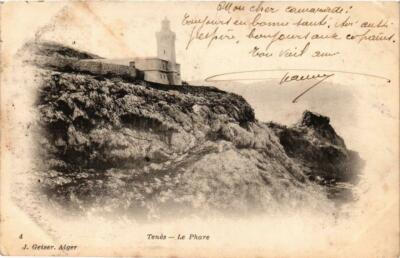 CPA AK ALGERIA Geiser 4 TENES Le Phare (756181)