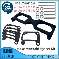For Kawasaki JS440 Jet Ski 550 SX 46/44mm Carb Intake Manifold Spacer Kit US