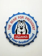 Hamm's Beer Bear For President Metal Sign Mancave Garage Bar Pub Beer Wall Decor