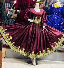 Traditional long kochi afghan indian and turkish style dress for bride