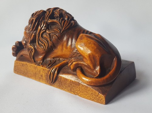 Fine Antique Italian Grand Tour Carnova Lion Hand Carved Fruit Wood Sculpture - Picture 3 of 23