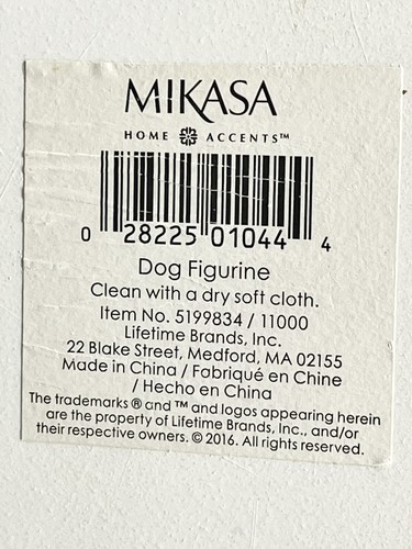 Mikasa White Porcelain Whippet Lying Dog Figurine Statue 7" Tall 10" Long Decor - Picture 10 of 10