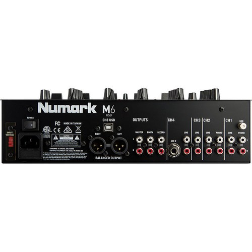 Numark - M6USB - 4-Channel Pro DJ Mixer w/ USB Interface - Black - Picture 3 of 3