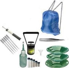 18pc Gold Panning Kit 12" 10" 8" Green Gold Pans Gold Recovery