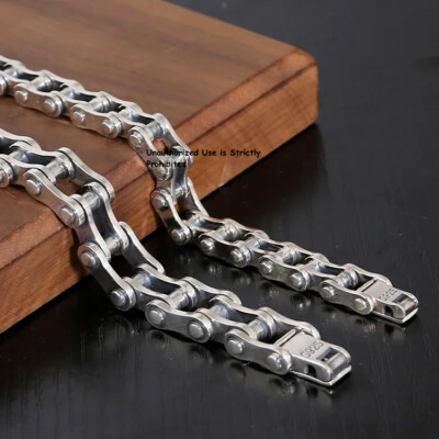 Solid S925 Sterling Silver Chain 10-13mm Punk Bike Anchor Link