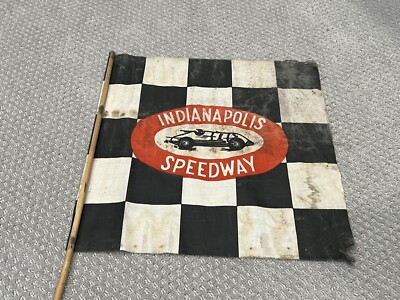 Vintage Indianapolis Speedway Souvenir Checkered Flag Indy 500