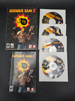 Serious Sam II PC CD-ROM Manual 3-Disc Box Set Windows Key Croteam 2K Games