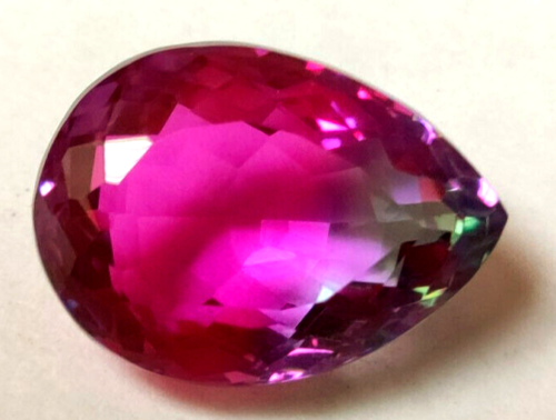 Large Tourmaline 70.40 Ct. Pear Cut Multi-Color Loose Gemstone Gift For Women - Picture 5 of 7