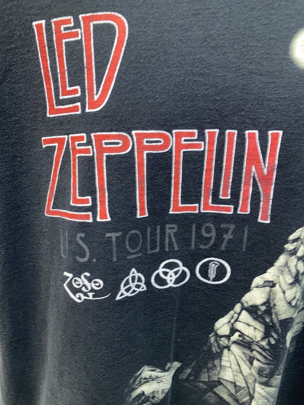 Bravado Led Zeppelin Band T-Shirt, Men's XL cotton Charcoal Vintage Second Hand