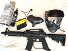 Tippmann U.S. Army Alpha Black Elite Paintball Marker Gun Hopper Co2 Tank Mask
