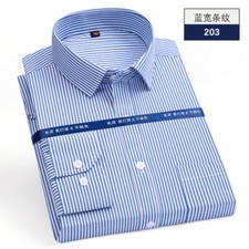 Men's Dress Shirts Clothes Long Sleeves Formal Business Non Iron Casual Shirts