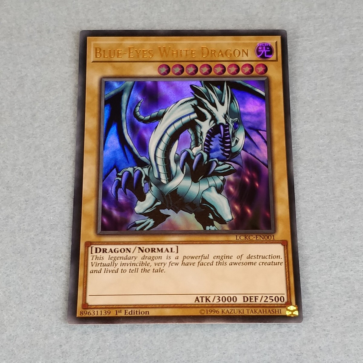 Yugioh Blue Eyes White Dragon LCKC 1st Edition Ultra Rare Card NM