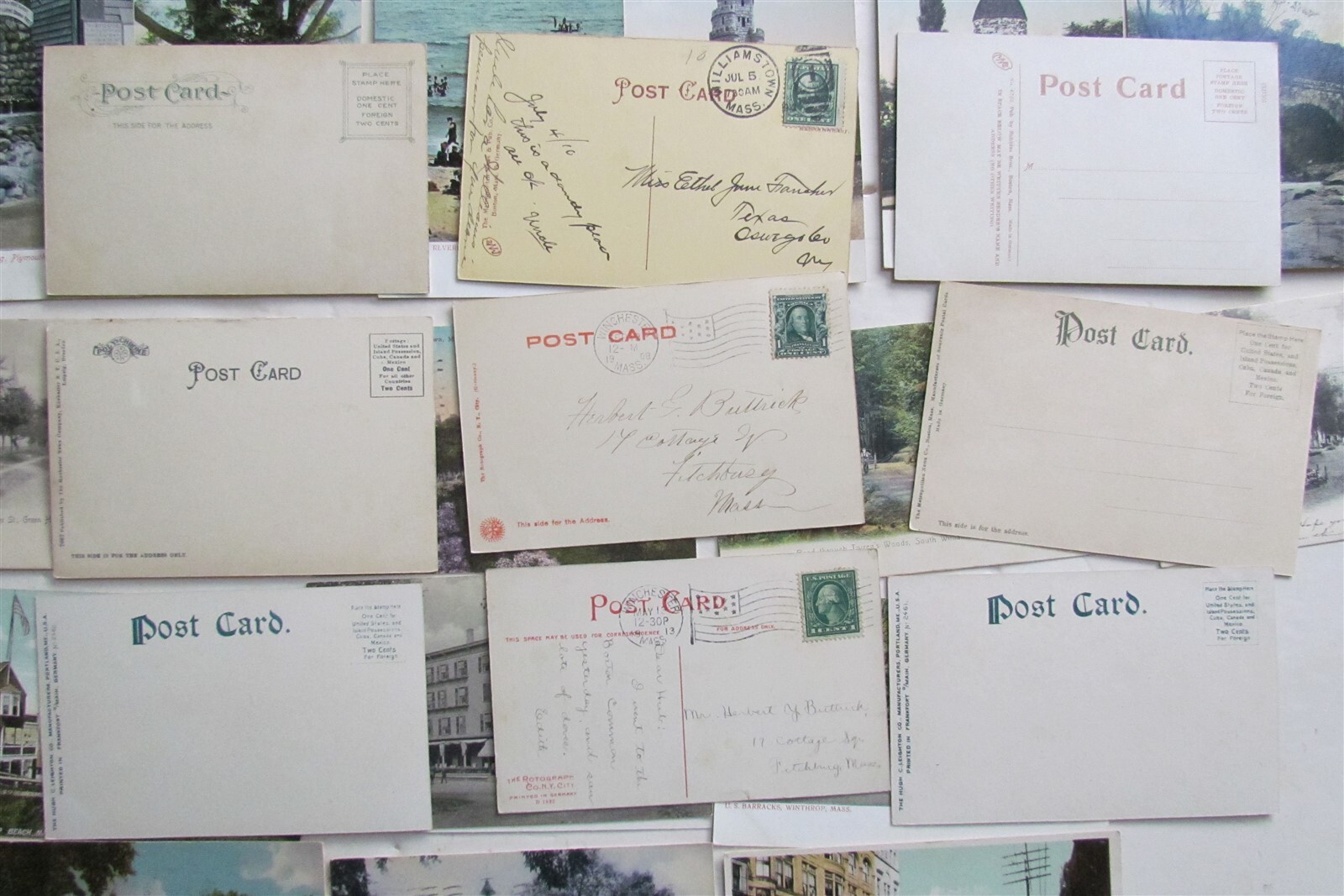 MASSACHUSETTS lot of 40 MA ANTIQUE POSTCARDS eBay
