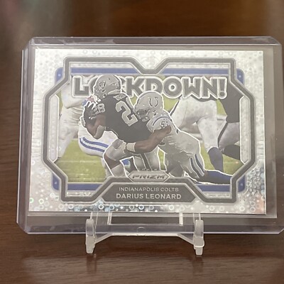   2021 Panini Prizm DARIUS LEONARD Lockdown No Huddle Silver Disco #1 Colts